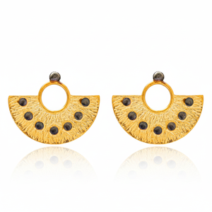 Geometric Shape Vintage Rustic Oxidized Earring Wholesale Handmade Turkish 925 <b>Silver</b> Sterling Jewelry - Product Image 2
