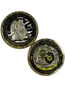 Moedas de metal baratas para artesanato com logotipo personalizado, moedas para estampagem e desafício por atacado