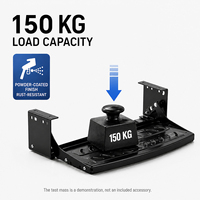 Marchepied manuel HOMFUL pour camping-car, en acier avec revêtement en poudre, trous de drainage, robuste, antidérapant, capacité de charge de 150 kg, pour camping-car, caravane