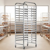 Chariot de cuisson personnalisé en acier inoxydable 201/304 avec plaques de cuisson, étagère de four commerciale pour boulangerie, hôtel, cuisine