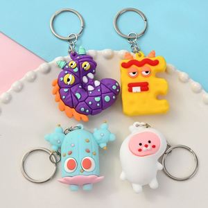 พวงกุญแจยางพีวีซีแบบนูนพวงกุญแจยางนิ่มลายการ์ตูน3D พองพวงกุญแจพีวีซีสไตล์ของขวัญโปรโมชั่น - Product Image 1