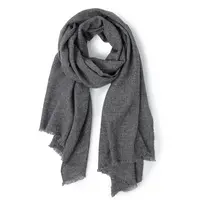 Factory wholesale fashion hot selling warm women scarf yak cashmere and wool blending scarf