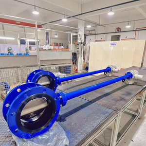 Válvula de Mariposa con Vástago Extendido y Brida, Cuerpo de Hierro Dúctil/Acero al Carbono, Asiento de EPDM/PTFE, Disco de Acero Inoxidable SS304, Operada Eléctricamente/por Engranaje Helicoidal - Product Image 2