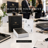 Jeu de cartes à jouer personnalisées de haute qualité, vente en gros, cadeau de conférence, design imprimé sur mesure avec boîte, luxe personnalisé