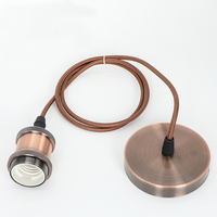 Support de lampe LED vintage Edison E27 avec clip de fixation, adaptateur de suspension en fer, finition bronze, petit modèle anti-éblouissement