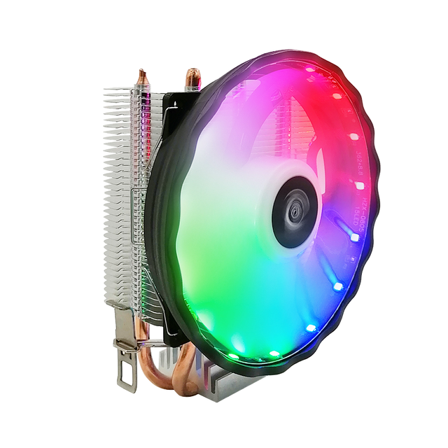 Dual Copper Tube 1700 Down-Pressure CPU Cooler Single Tower Dual Fan 12VDC 3Pin Liquid Processor Black Frame Inner Computer Case