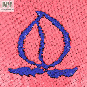 Nanyee-tela <span class=keywords><strong>de</strong></span> lentejuelas, tejido Reversible <span class=keywords><strong>de</strong></span> color melocotón y rosa - Product Image 1