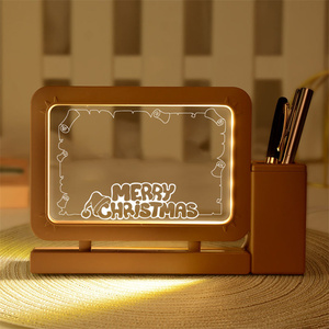 Lámpara LED de noche para niños, tablero de dibujo de notas de mensaje acrílico, luz de noche USB borrable, regalo de cumpleaños - Product Image 6