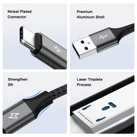 UNIEAN grosir kabel Data pengisian cepat, kabel Usb tipe C Usb A 2.0 2M 3M Micro 5A untuk Macbook pro ke ponsel