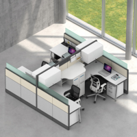 Poste de travail de bureau modulaire flexible avec cloison acoustique pour personnel - Fabrication usine