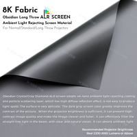 Écran de projection à cadre fixe de 92 à 250 pouces, gris, 4K 8K Ultra HD, écran de projection de cinéma anti-reflet de la lumière ambiante, home cinéma