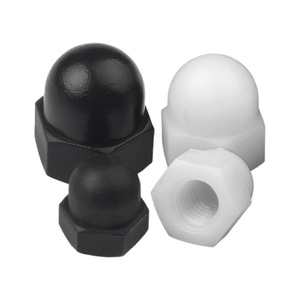 Tuerca hexagonal de cabeza redonda negra, tapa de tuerca de plástico, cubierta de tuerca, tapa de tornillo, grado 4.8, uso automotriz/electrónico, venta al por mayor M6/M8/M10/M12 - Product Image 1