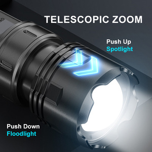 ABS Plastic Tactical Flashlight LCD <strong>Numerical</strong> Power <strong>Display</strong> 6000 Lumens Zoomable Waterproof Torch Emergency Lighting Flash Light - Product Image 3