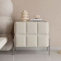 Mesa de Noche de Madera Multifuncional Moderna y Sencilla, Mueble de Dormitorio, Gabinete de Almacenamiento de Lujo Ligero