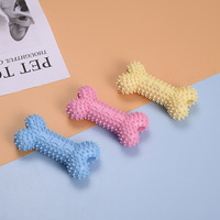 Jouet à mâcher pour chien MX-BTTPR en TPR – Os durable pour la dentition des chiots, nettoyage des dents, divertissement et entraînement anti-ennui