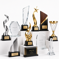 Trophée personnalisé, coupe de récompense sportive, plaque de prix en métal, cristal, verre, logo personnalisé pour les tournois, les événements scolaires, les équipes, les cadeaux