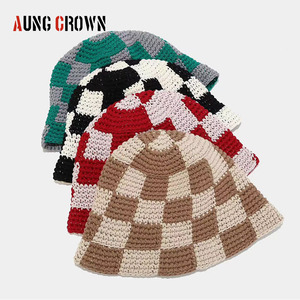 Tùy Chỉnh Dệt Kim <span class=keywords><strong>Crochet</strong></span> Hollow Beanies Xô Mũ Chất Lượng Cao Làm Tay <span class=keywords><strong>Crochet</strong></span> Cap Đan Cap - Product Image 1