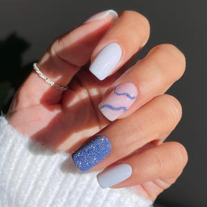 <span class=keywords><strong>Uñas</strong></span> postizas de diamante blanco y <span class=keywords><strong>rosa</strong></span> <span class=keywords><strong>para</strong></span> mujer y niña, accesorio de cobertura completa, Etiqueta Privada, venta al por mayor, 24 unidades - Product Image 6