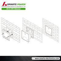 Interrupteur variateur mural blanc 220v PWM LED 0-10v 1-10v