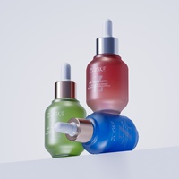 Flacon de parfum en verre en forme de bouteille de gaz, vide, rechargeable, pour emballage cosmétique, huiles essentielles, soins de la peau, voyage