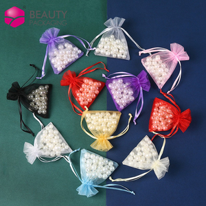 Kho 9x12 5x7 10x15 Đồ Trang Sức Bao Bì <span class=keywords><strong>Organza</strong></span> Quà Tặng <span class=keywords><strong>Pouch</strong></span> Dây Kéo Màu Trắng Lớn <span class=keywords><strong>Organza</strong></span> Túi - Product Image 5