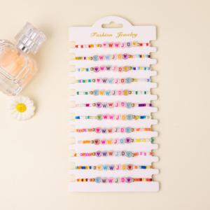 Personalizable 26 Letras Monograma <span class=keywords><strong>Palabra</strong></span> ¿Qué haría Jesús Semillas Cuentas Christian Woven Pulsera Regalo - Product Image 1