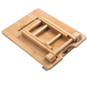 Bamboo Tablet <b>Stand</b> Adjustable Desktop Holder For Ipad Phone Universal Multi Functional Storage Rack - Product Image 5
