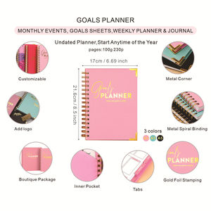 Cuaderno con Encuadernación en Espiral, 2026, Ruso, Inglés, Español, Tapa Dura, Planificador, Caja <span class=keywords><strong>de</strong></span> Regalo - Product Image 3
