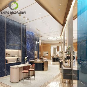 Vitrine élégante pour bijouterie, présentoir moderne pour bijoux, armoire de présentation de bijoux avec comptoir de showroom personnalisé - Product Image 4