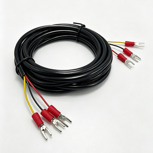 Saf Bakır 4mm/6mm/8mm Açık U-şekilli Çatal Fiş Çift Uçlu Y-şekilli Fiş test kablosu 10A/20A Güç Kablosu 3.81/5.08/6.3 Terminal - Product Image 4