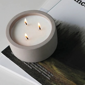 Velas Aromáticas <span class=keywords><strong>de</strong></span> Lujo en Frascos <span class=keywords><strong>de</strong></span> Cerámica, Hechas a Mano con Cera <span class=keywords><strong>de</strong></span> Soya Orgánica <span class=keywords><strong>de</strong></span> 13 oz, con 3 Mechas, No Tóxicas, para Días Festivos, Marca Privada - Product Image 2