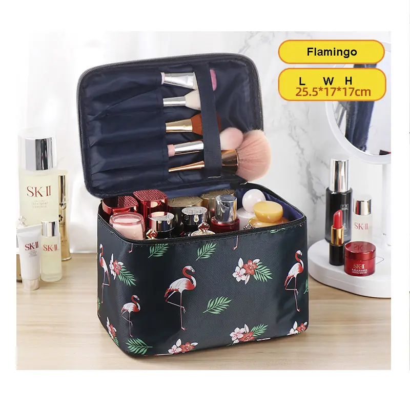 Portable Soft Canvas Cosmetic Makeup Bags and Cases for Women Man Travel Skincare Storage Organizer