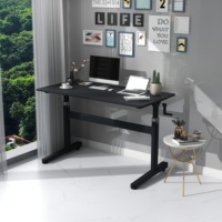 Bureau debout réglable en hauteur à manivelle manuelle, poste de travail robuste, table d'ordinateur portable réglable, bureau de travail