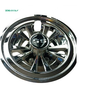 Tiefchrom 8 Zoll Golfwagen-Felgenabdeckung Aluminium Golfwagen-Teile für YMH E-<span class=keywords><strong>ZGO</strong></span> - Product Image 1