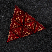 Lot de dés polyédriques D4 en acrylique gravés Dragon Rouge pour D&D, RPG, MTG et jeux de table – Vente en gros usine