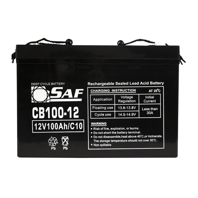 CB100-12 AGM Deep Cycle 12V 100Ah M8 Lead Acid Battery New 12 Months Warranty for Electric E-Bike Scooters Camper