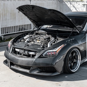 Guardabarros Delanteros <span class=keywords><strong>de</strong></span> Fibra <span class=keywords><strong>de</strong></span> Carbono Estilo V2 Jet Black para Infiniti G37 Coupé - Fibra <span class=keywords><strong>de</strong></span> Carbono Forjada en Panal - Product Image 2