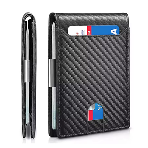 Portafoglio da uomo minimalista <span class=keywords><strong>di</strong></span> alta qualità nuovo vecchio stile RFID protetto in finta pelle PU porta biglietti da visita - Product Image 1