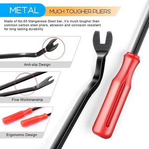 Juego de 4 Herramientas de Plástico Naranja para Remover Molduras de 5.5, 6.3, 7.3 y 8.7 Pulgadas, Extractor de Fijaciones de Paneles de Auto para Reparación Automotriz - Product Image 3