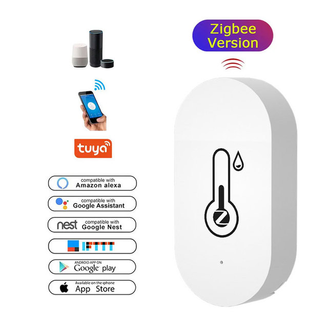 LEDEAST ZTH02 Smart Indoor Environment Sensor Tuya Zigbee Temperature and Humidity Sensor for Smart Home