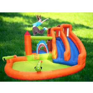Happy Outdoor <b>Inflatable</b> Bouncer Toys Jump With <b>Water</b> <b>Slide</b> Pool Castle House NB-93022 Happy Outdoor <b>Inflatable</b> - Product Image 4