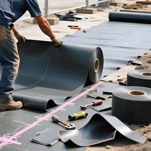 Matériau d'étanchéité 1,0 mm 1,2 mm 1,5 mm 2,0 mm Feuille de caoutchouc EPDM Membrane Papier de <span class=keywords><strong>goudron</strong></span> Toiture - Product Image 2