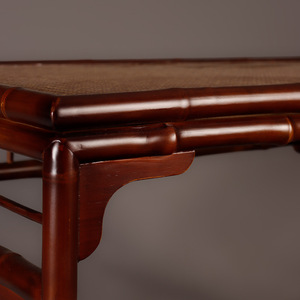 Escritorio de bambú con taburete, mesa de estudio de estilo Zen de 80 cm x 45 cm para caligrafía y pintura en el hogar y la oficina - Product Image 3