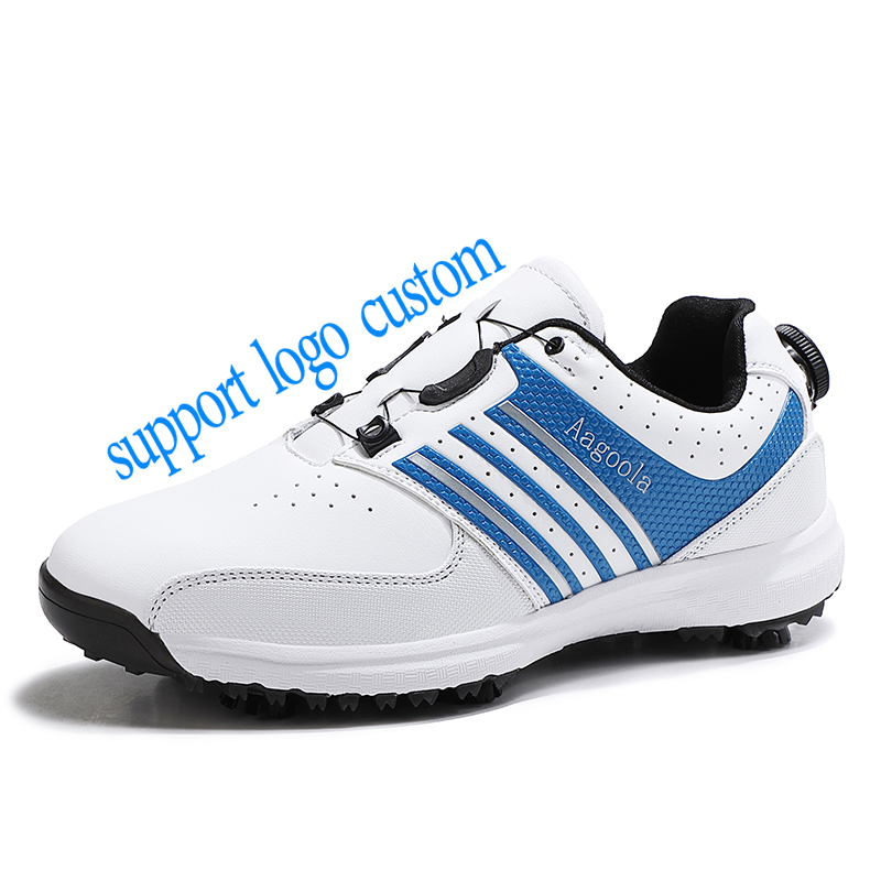 Manufacturer Directly for Men's Leisure Sports Shoes Breathable Wear-resistant Waterproof Fixed Nail Custom Logo Golf Shoes