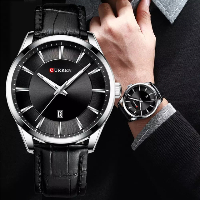 CURREN 8365 elegant make your own brand men timepiece designer Stainless steel band Waterproof chronometer character watch