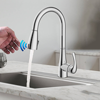 Adaptateur de robinet de cuisine sans contact à capteur automatique, double détection infrarouge pour économiser l'eau