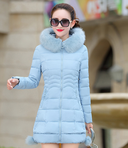 <span class=keywords><strong>M</strong></span>-3XL加大码女装长款修身羽绒服厚保暖长袖上衣冬季女夹克 - Product Image 1