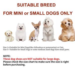 Chaussons de <span class=keywords><strong>neige</strong></span> chauds en polaire 4 pièces pour chiot avec bande réfléchissante semelle en caoutchouc antidérapante pour petits chiens de taille moyenne - Product Image 5