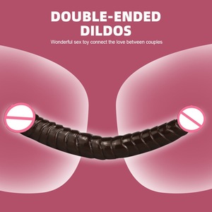 Scarletsin D-31 <span class=keywords><strong>Dildo</strong></span> de Gel Realista de Doble Cabeza de TPE con Orificio <span class=keywords><strong>Anal</strong></span> y 100% Impermeable para la Masturbación Femenina y el Orgasmo Lésbico - Product Image 5