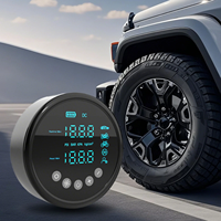 Gonfleur de pneus de voiture intelligent à affichage numérique 150 PSI, compresseur d'air portable rechargeable à double alimentation avec lumière d'urgence LED